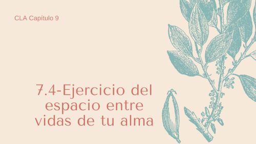 7.4- Ejercicio del espacio entre vidas de tu alma.